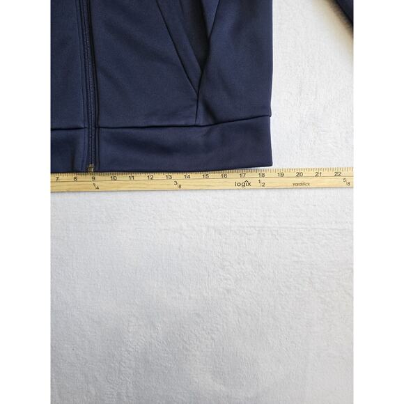 Under Armour Blue High Neck Full Zip Up Hoodie Small Logo Mens Sz Small. - Picture 15 of 16